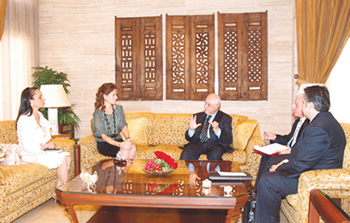 Syria's First Lady Asmaa' Al Assad Receives Abu-Ghazaleh in Damascus Syria's First Lady Asmaa' Al Assad Receives Abu-Ghazaleh in Damascus